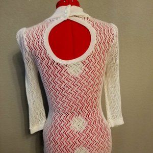 Charlotte Russe Acrylic Knit Woven Blouse